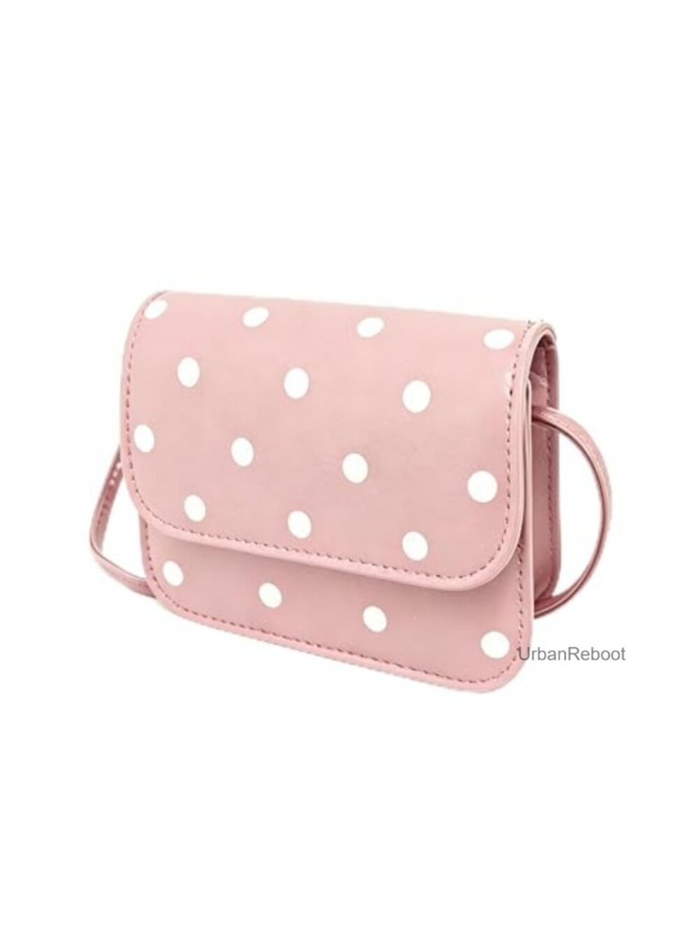 PU Leather Small Polka Dot Crossbody Bag Mini Shoulder Purse Adjustable Strap